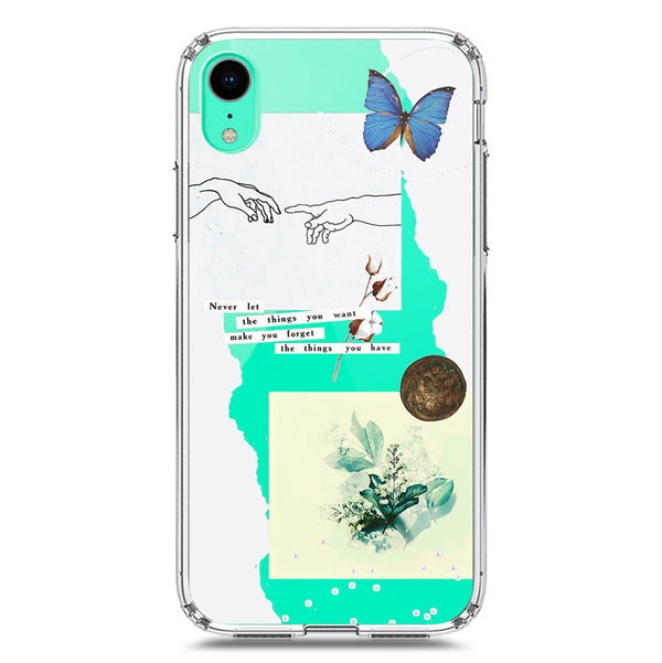 Aesthetic Collage Design - Design 3 - Soft Phone Case - Crystal Clear Case - iPhone XR
