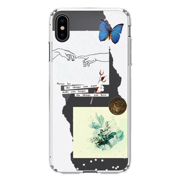 Aesthetic Collage Design - Design 3 - Soft Phone Case - Crystal Clear Case - iPhone XS Max