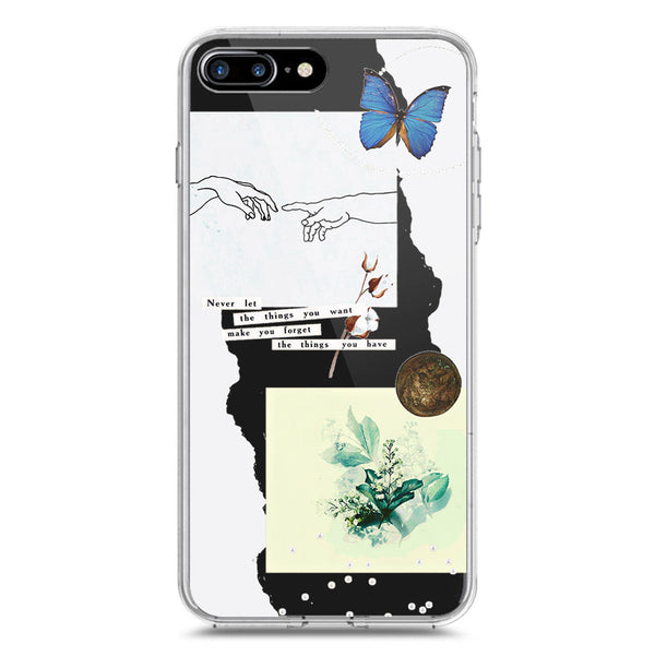 Aesthetic Collage Design - Design 3 - Soft Phone Case - Crystal Clear Case - iPhone 7 Plus