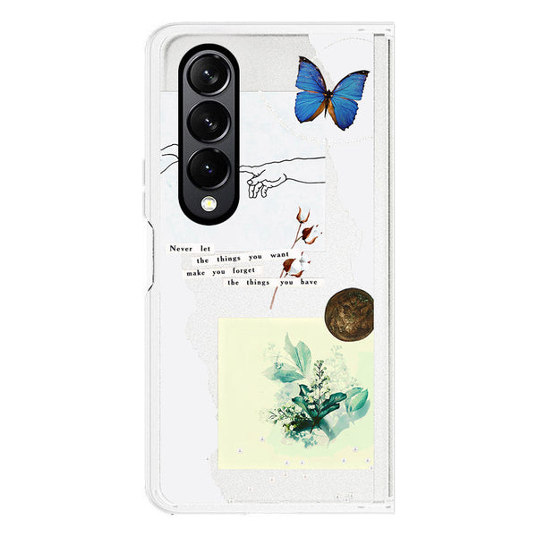 Aesthetic Collage Design - Design 3 - Soft Phone Case - Crystal Clear Case - Samsung Galaxy Z Fold 4 5G