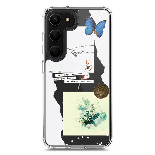 Aesthetic Collage Design - Design 3 - Soft Phone Case - Crystal Clear Case - Samsung Galaxy S22 Ultra 5G