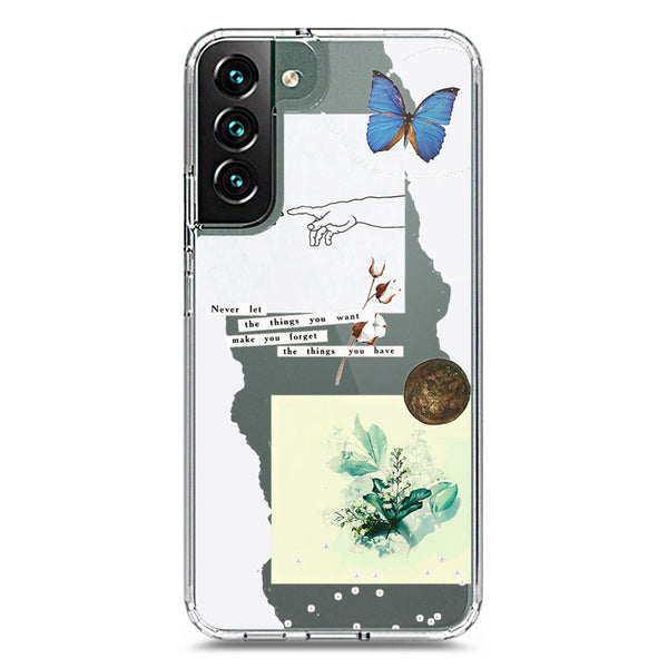 Aesthetic Collage Design - Design 3 - Soft Phone Case - Crystal Clear Case - Samsung Galaxy S22 Plus 5G