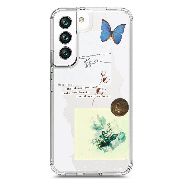 Aesthetic Collage Design - Design 3 - Soft Phone Case - Crystal Clear Case - Samsung Galaxy S22 5G
