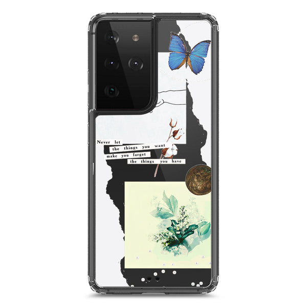 Aesthetic Collage Design - Design 3 - Soft Phone Case - Crystal Clear Case - Samsung Galaxy S21 Ultra 5G