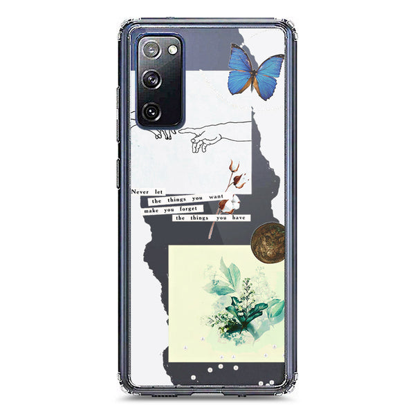 Aesthetic Collage Design - Design 3 - Soft Phone Case - Crystal Clear Case - Samsung Galaxy S20 FE