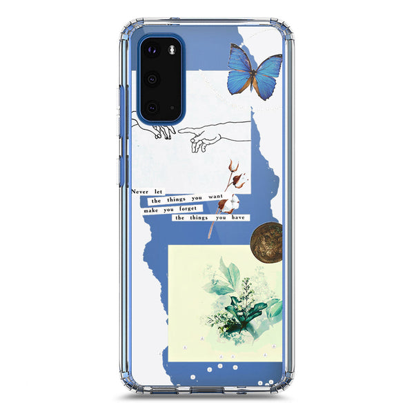Aesthetic Collage Design - Design 3 - Soft Phone Case - Crystal Clear Case - Samsung Galaxy S20