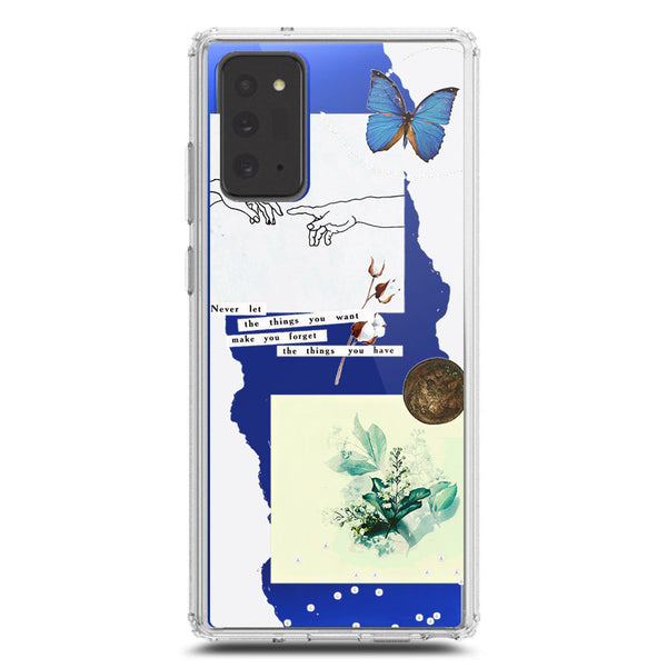 Aesthetic Collage Design - Design 3 - Soft Phone Case - Crystal Clear Case - Samsung Galaxy Note 20
