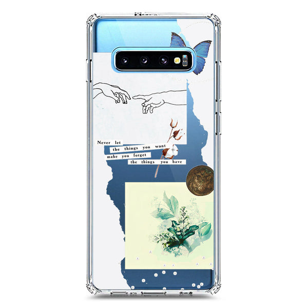 Aesthetic Collage Design - Design 3 - Soft Phone Case - Crystal Clear Case - Samsung Galaxy S10 Plus