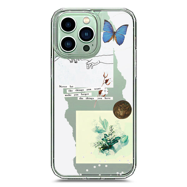 Aesthetic Collage Design - Design 3 - Soft Phone Case - Crystal Clear Case - iPhone 14 Pro Max