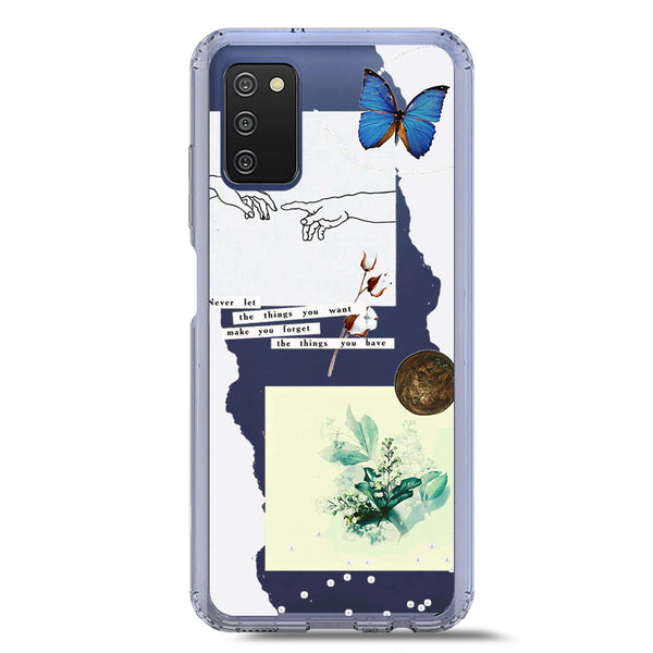 Aesthetic Collage Design - Design 3 - Soft Phone Case - Crystal Clear Case - Samsung Galaxy M02s