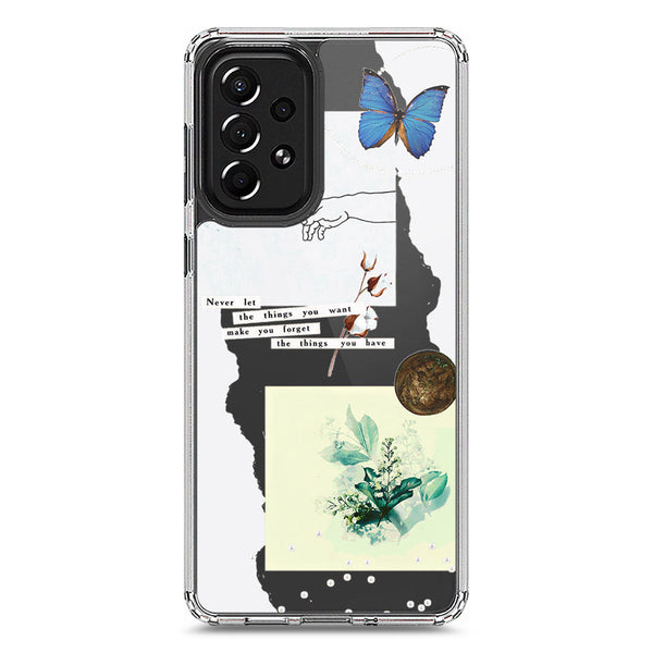Aesthetic Collage Design - Design 3 - Soft Phone Case - Crystal Clear Case - Samsung Galaxy A73 5G