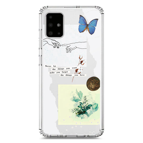 Aesthetic Collage Design - Design 3 - Soft Phone Case - Crystal Clear Case - Samsung Galaxy A71