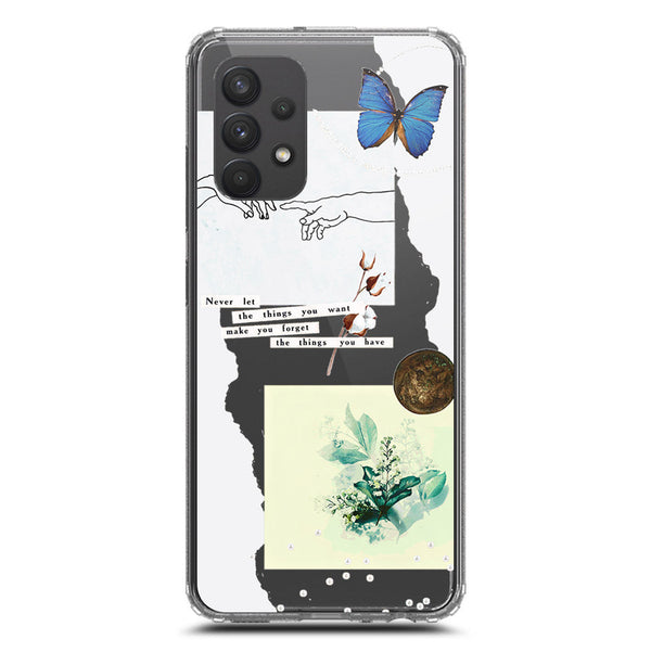 Aesthetic Collage Design - Design 3 - Soft Phone Case - Crystal Clear Case - Samsung Galaxy A32