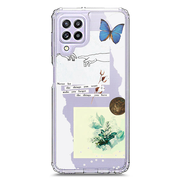 Aesthetic Collage Design - Design 3 - Soft Phone Case - Crystal Clear Case - Samsung Galaxy A22 4G