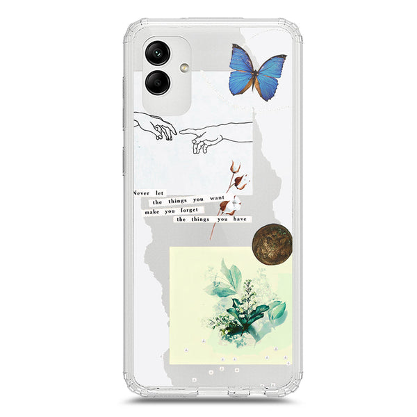 Aesthetic Collage Design - Design 3 - Soft Phone Case - Crystal Clear Case - Samsung Galaxy A04