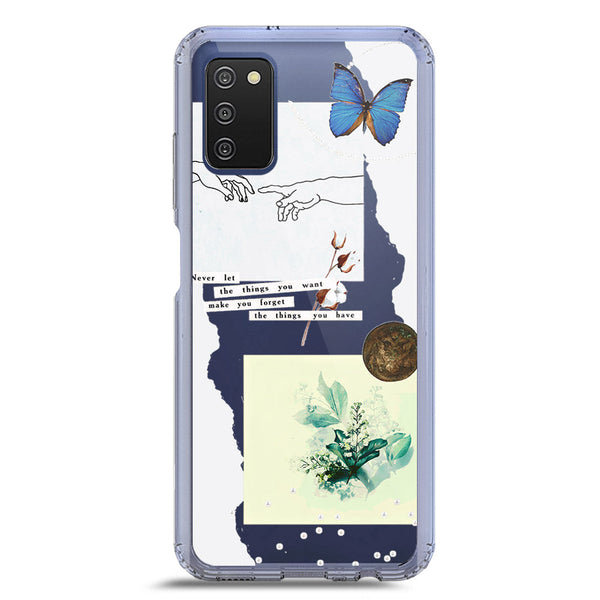 Aesthetic Collage Design - Design 3 - Soft Phone Case - Crystal Clear Case - Samsung Galaxy A03s