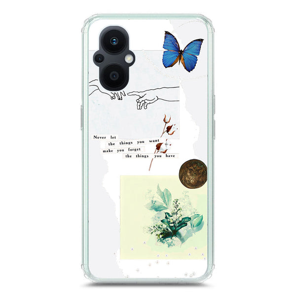 Aesthetic Collage Design - Design 3 - Soft Phone Case - Crystal Clear Case - Oppo Reno 7 Lite
