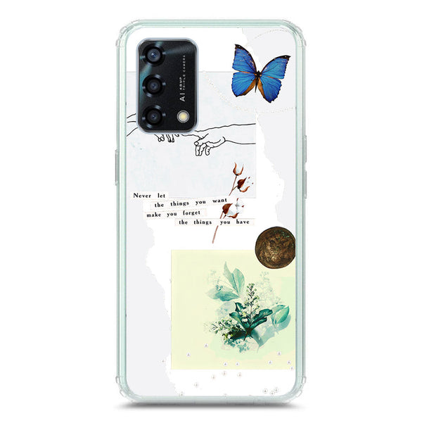 Aesthetic Collage Design - Design 3 - Soft Phone Case - Crystal Clear Case - Oppo Reno 6 Lite
