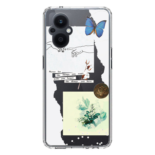 Aesthetic Collage Design - Design 3 - Soft Phone Case - Crystal Clear Case - Oppo F21 Pro 5G