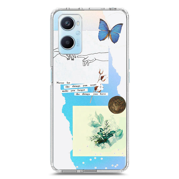 Aesthetic Collage Design - Design 3 - Soft Phone Case - Crystal Clear Case - Oppo A96 4G