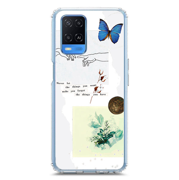 Aesthetic Collage Design - Design 3 - Soft Phone Case - Crystal Clear Case - Oppo A54 4G