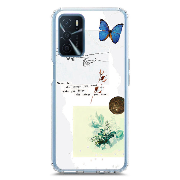 Aesthetic Collage Design - Design 3 - Soft Phone Case - Crystal Clear Case - Oppo A16