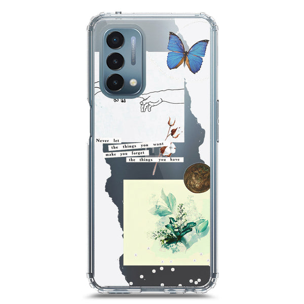 Aesthetic Collage Design - Design 3 - Soft Phone Case - Crystal Clear Case - OnePlus Nord N200 5G