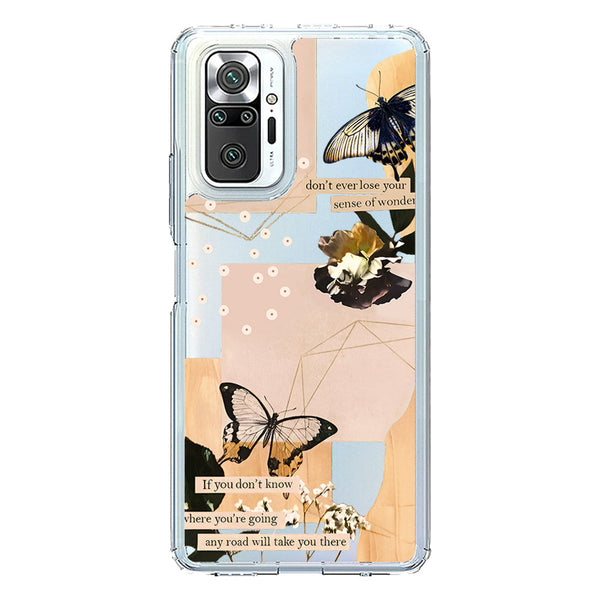 Aesthetic Butterfly Design - Design 4 - Soft Phone Case - Crystal Clear Case - Xiaomi Redmi Note 10 4G