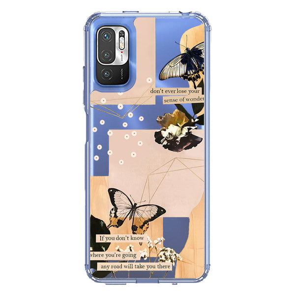 Aesthetic Butterfly Design - Design 4 - Soft Phone Case - Crystal Clear Case - Xiaomi Redmi Note 10 5G
