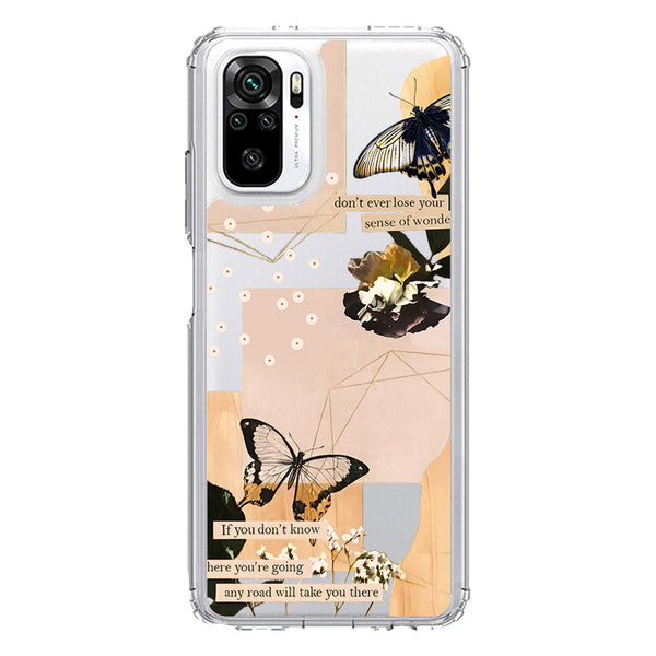 Aesthetic Butterfly Design - Design 4 - Soft Phone Case - Crystal Clear Case - Xiaomi Redmi Note 10 4G