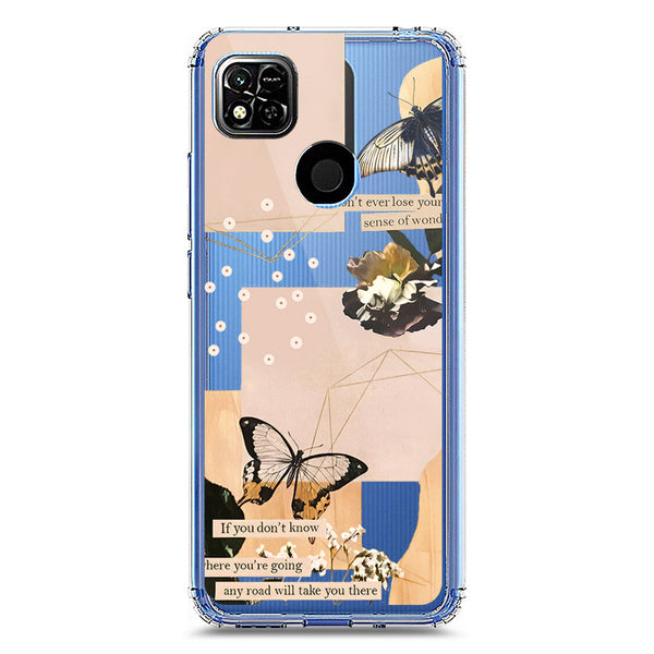 Aesthetic Butterfly Design - Design 4 - Soft Phone Case - Crystal Clear Case - Xiaomi Redmi 10A
