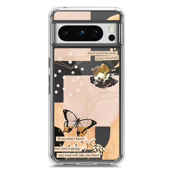 Aesthetic Butterfly Design - Design 4 - Soft Phone Case - Crystal Clear Case - Google Pixel 8 Pro