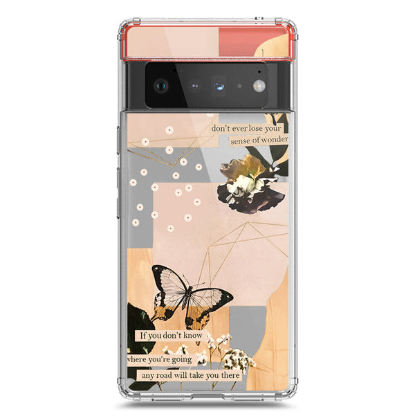 Aesthetic Butterfly Design - Design 4 - Soft Phone Case - Crystal Clear Case - Google Pixel 6 Pro