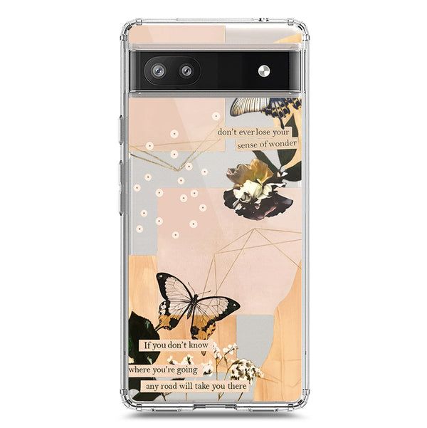 Aesthetic Butterfly Design - Design 4 - Soft Phone Case - Crystal Clear Case - Google Pixel 6a