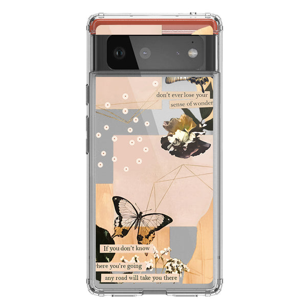 Aesthetic Butterfly Design - Design 4 - Soft Phone Case - Crystal Clear Case - Google Pixel 6