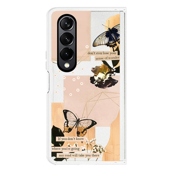 Aesthetic Butterfly Design - Design 4 - Soft Phone Case - Crystal Clear Case - Samsung Galaxy Z Fold 4 5G