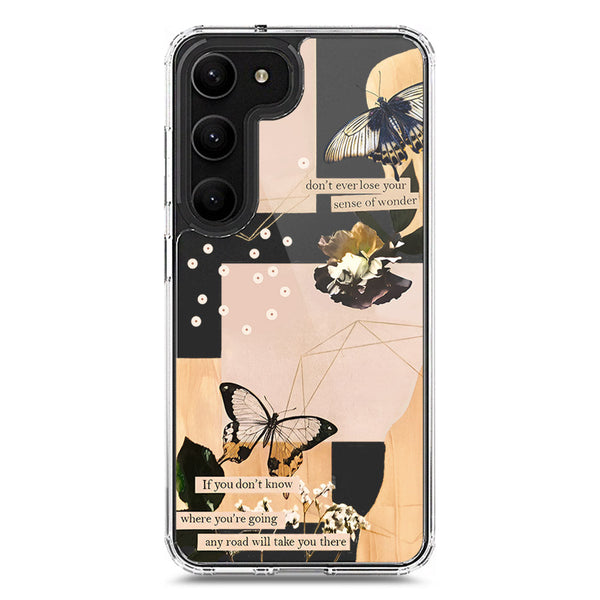 Aesthetic Butterfly Design - Design 4 - Soft Phone Case - Crystal Clear Case - Samsung Galaxy S22 Ultra 5G