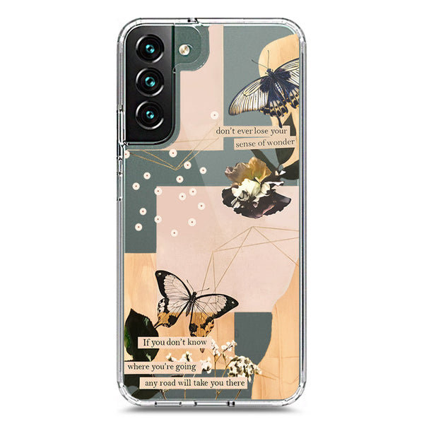Aesthetic Butterfly Design - Design 4 - Soft Phone Case - Crystal Clear Case - Samsung Galaxy S22 Plus 5G