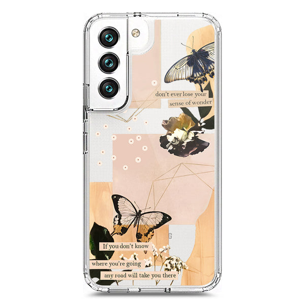 Aesthetic Butterfly Design - Design 4 - Soft Phone Case - Crystal Clear Case - Samsung Galaxy S22 5G