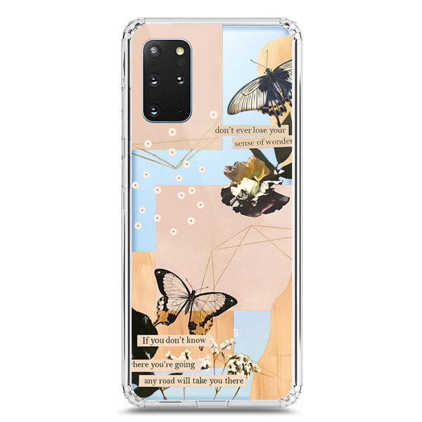 Aesthetic Butterfly Design - Design 4 - Soft Phone Case - Crystal Clear Case - Samsung Galaxy S20 Plus