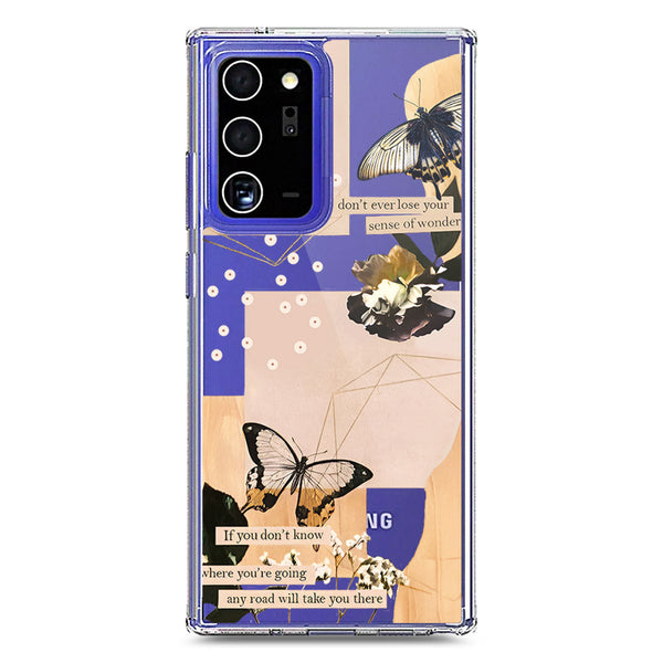 Aesthetic Butterfly Design - Design 4 - Soft Phone Case - Crystal Clear Case - Samsung Galaxy Note 20 Ultra