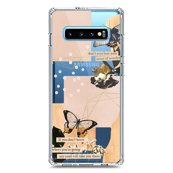 Aesthetic Butterfly Design - Design 4 - Soft Phone Case - Crystal Clear Case - Samsung Galaxy S10 Plus