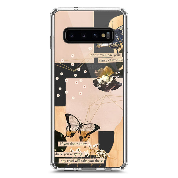Aesthetic Butterfly Design - Design 4 - Soft Phone Case - Crystal Clear Case - Samsung Galaxy S10