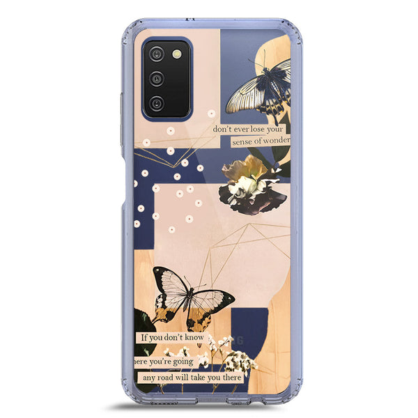 Aesthetic Butterfly Design - Design 4 - Soft Phone Case - Crystal Clear Case - Samsung Galaxy A03s