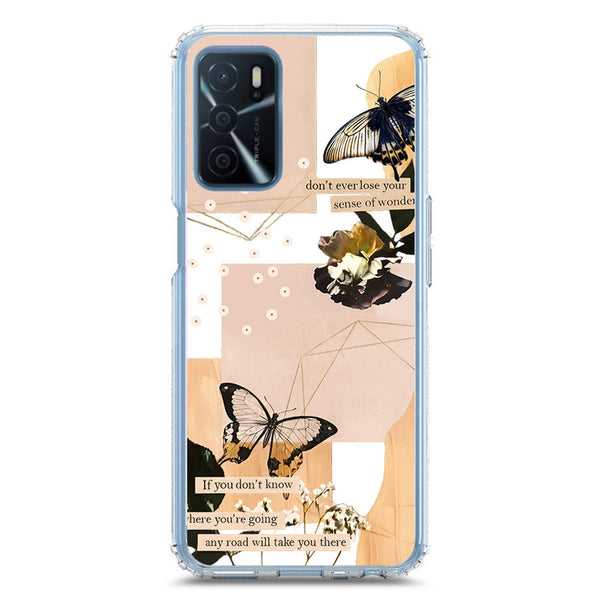 Aesthetic Butterfly Design - Design 4 - Soft Phone Case - Crystal Clear Case - Oppo A55