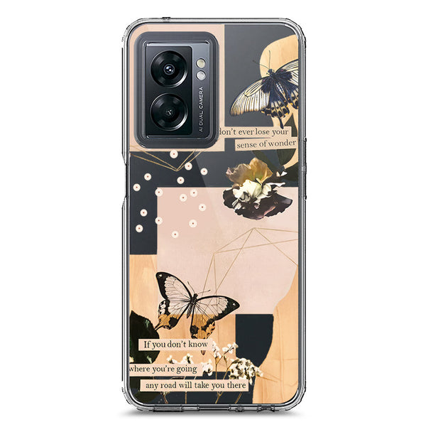 Aesthetic Butterfly Design - Design 4 - Soft Phone Case - Crystal Clear Case - OnePlus Nord N300