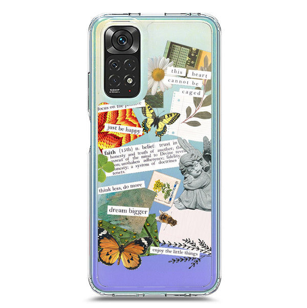 Aesthetic Scrap Design - Design 5 - Soft Phone Case - Crystal Clear Case - Xiaomi Redmi Note 11