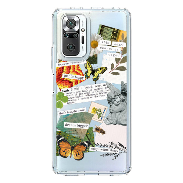 Aesthetic Scrap Design - Design 5 - Soft Phone Case - Crystal Clear Case - Xiaomi Redmi Note 10 4G