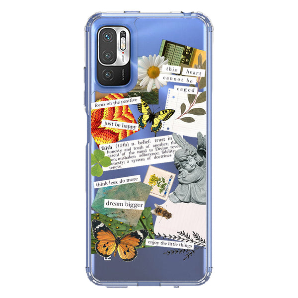 Aesthetic Scrap Design - Design 5 - Soft Phone Case - Crystal Clear Case - Xiaomi Redmi Note 10 5G