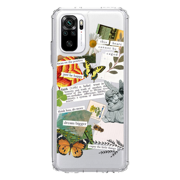 Aesthetic Scrap Design - Design 5 - Soft Phone Case - Crystal Clear Case - Xiaomi Redmi Note 10 4G
